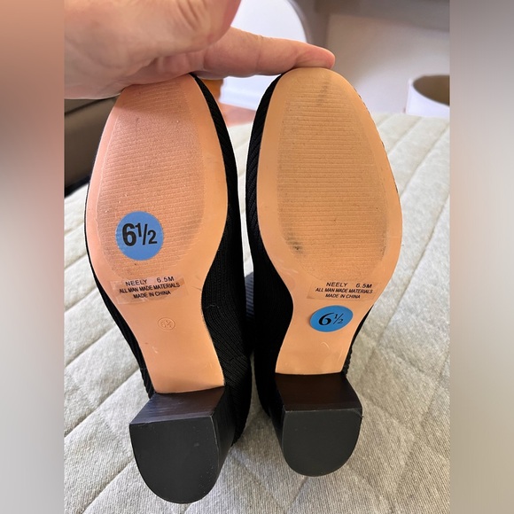 JOIE X Revolve Neely Sz 6.5 Black Knit Stretch Block Heel Sock Booties Worn 1x - Picture 6 of 9